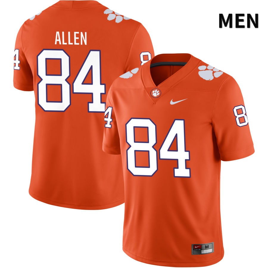 Men's Clemson Tigers Davis Allen #84 College Orange NIL 2022 NCAA Authentic Jersey For Sale FFY22N2O